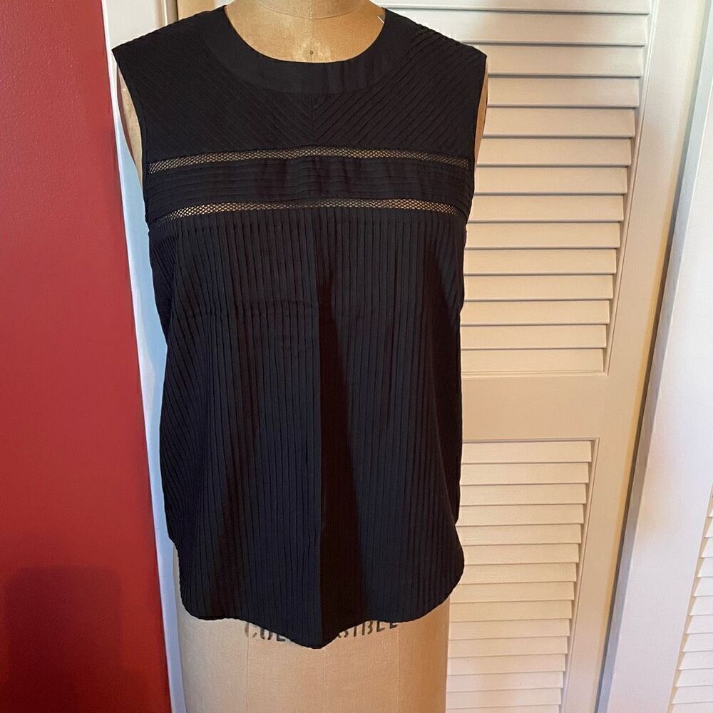 J CREW | black sleeveless blouse 00 NWT $50